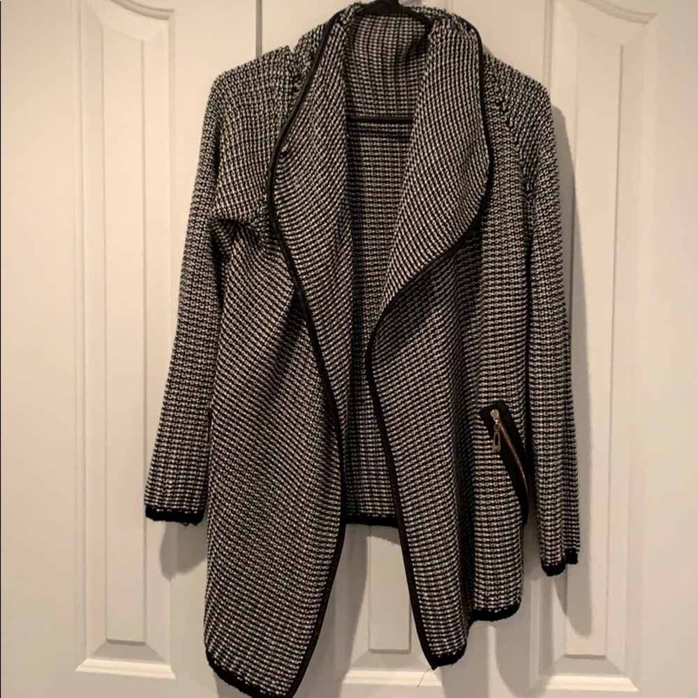 Black and white cardigan